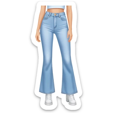 Y2K flared jeans sticker