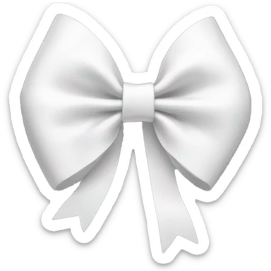 White coquette bow sticker