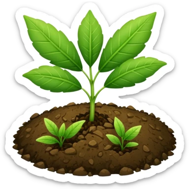 ground with small plant leaf sticker
