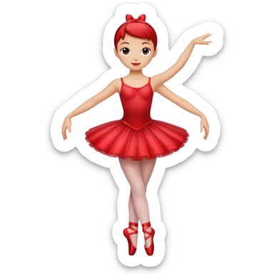 Make apple type ballerina emojis full body  sticker