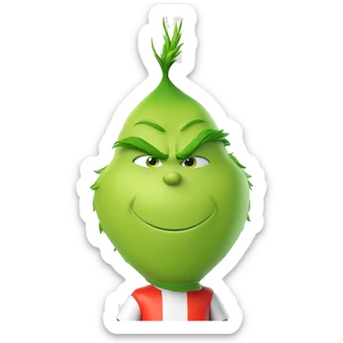 green skinned boy smiling sticker