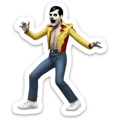 freddie mercury zombie dancing sticker