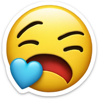 A smiley with heart hurt sticker