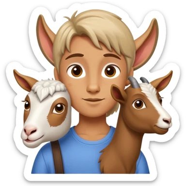 3rd grader and a goat sticker