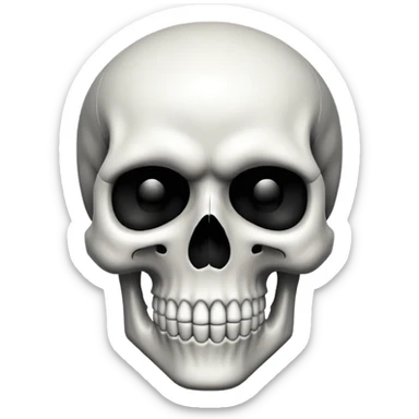 Halftone, pixel art skull sticker