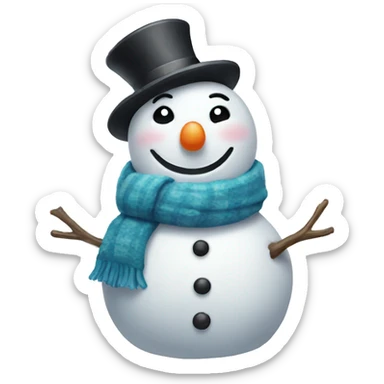 pretty snowman  sticker