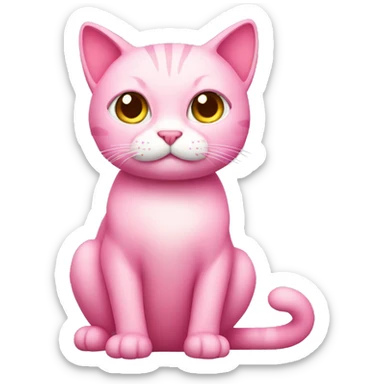 Pink cat sticker