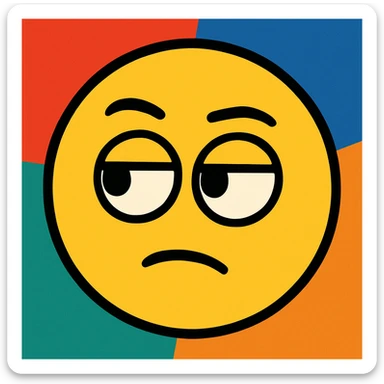 side eye yellow emoji sticker