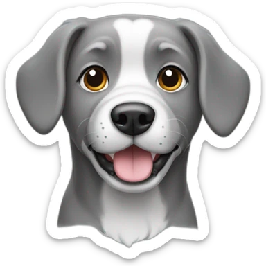 Dog with gray color sticker