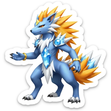 Manectric-Solgaleo-Electrike-Amaura-Fakemon-fusion, full body sticker