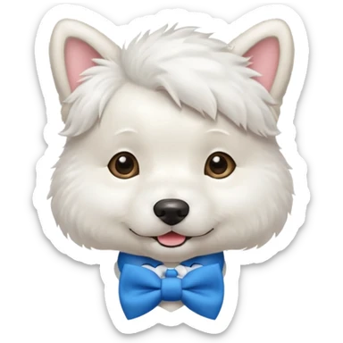 Groom dog with bowtie sticker