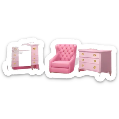 Glam pink decor room sticker