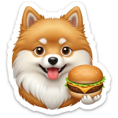 spitz which eat burger  sticker