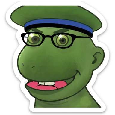 Freaky man sticking tongue out  sticker