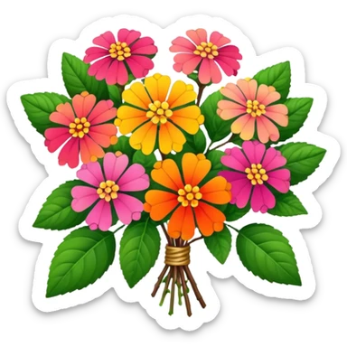 A pretty lantana flower in a bouquet  sticker