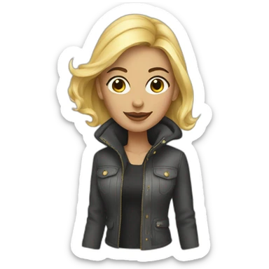 woman fashion designer sticker