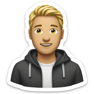 someone creating a portrait sticker