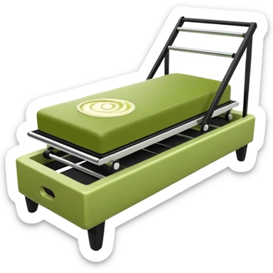 matcha coffee in a reformer machine pilates sticker