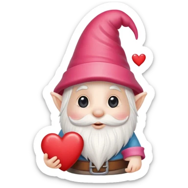 An adorable little Valentine’s Day style gnome with a heart sticker