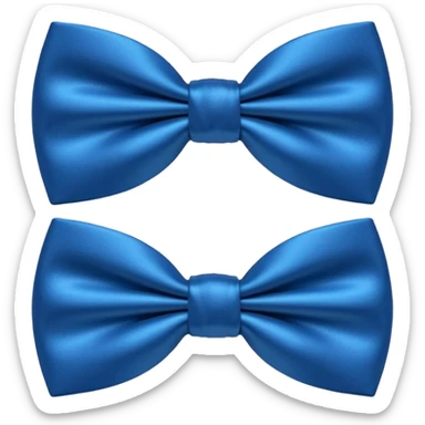 Blue satin bow ties sticker