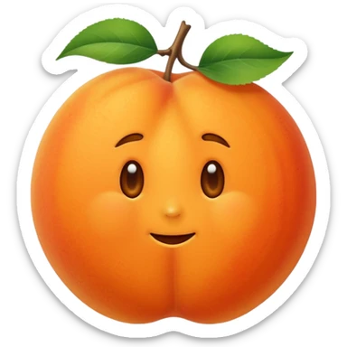 Apricot sticker