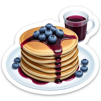 Blueberry pancakes  Burgundy sticker