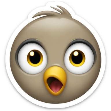 tweety cartoon looking Surprised!  sticker