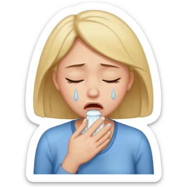 A Woman vomiting sticker