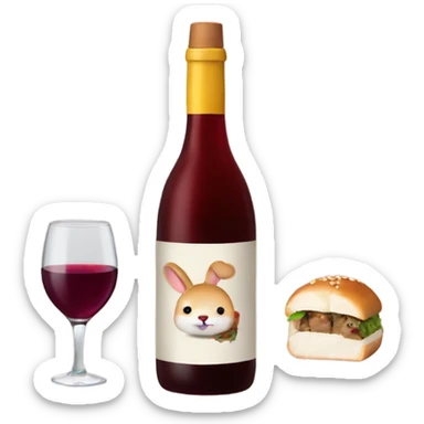 Bun cha and wine sticker