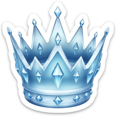 Ice crown and looks so real sticker