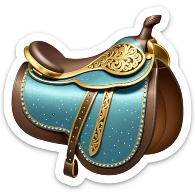 Glittery saddle sticker