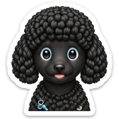 Black Poodle sticker