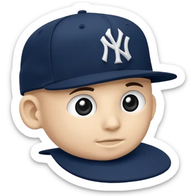 Brimless new york Yankee cap sticker