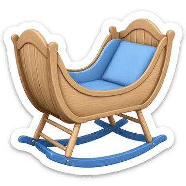 baby cradle blue sticker