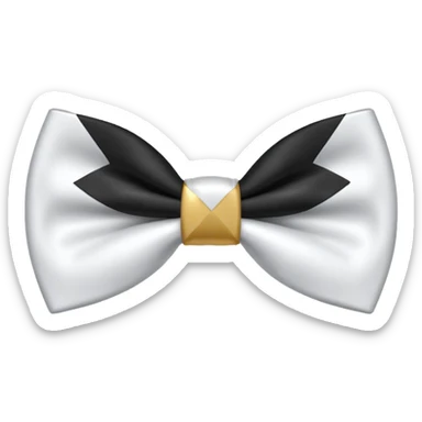 White bow tie like iPhone bow tie sticker