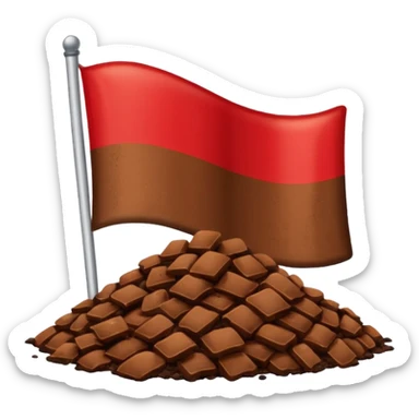 Make a Indonesian flag with poop in the middle sticker