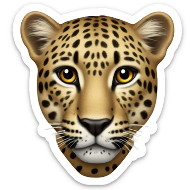 leopard heart sticker