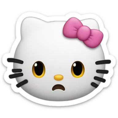 Hello kitty sad tear running down sticker