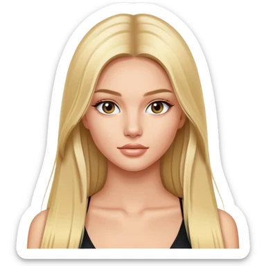 victoria’s secret model with long blond straight hair sticker