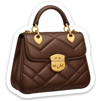 dark brown miu miu bag sticker