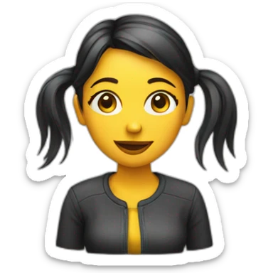 web  designer girl sticker
