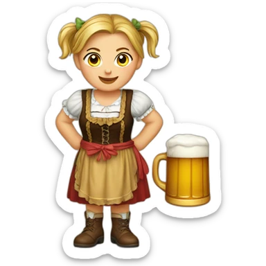 oktoberfest woman sticker