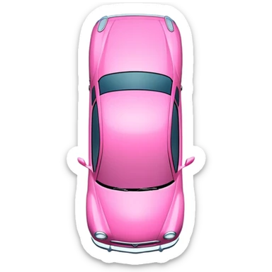 car top view make it pink sticker