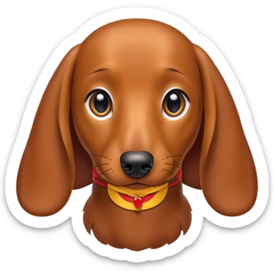 A dachshund with a neck like a turkey’s sticker