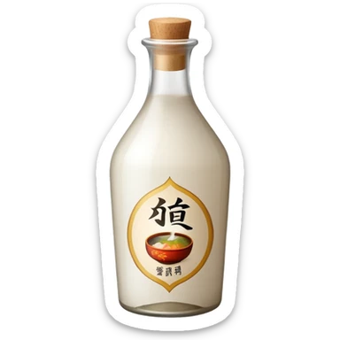 a bottle of rice wine sticker