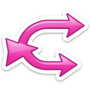 Pink curved arrow sticker