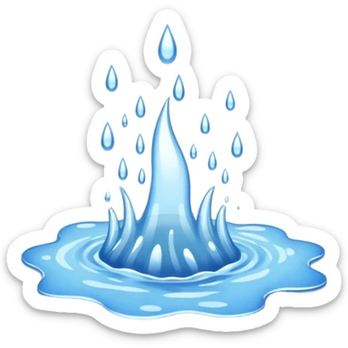 cinematic realistic - a large splashing puddle of water sticker