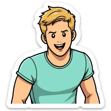 Excited Trevor Donovan sticker