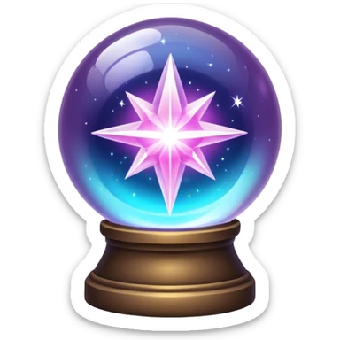 A mystical crystal ball with glowing energy inside sticker