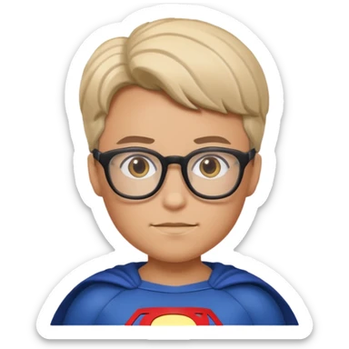 Glasses-Wearing super Heroe sticker